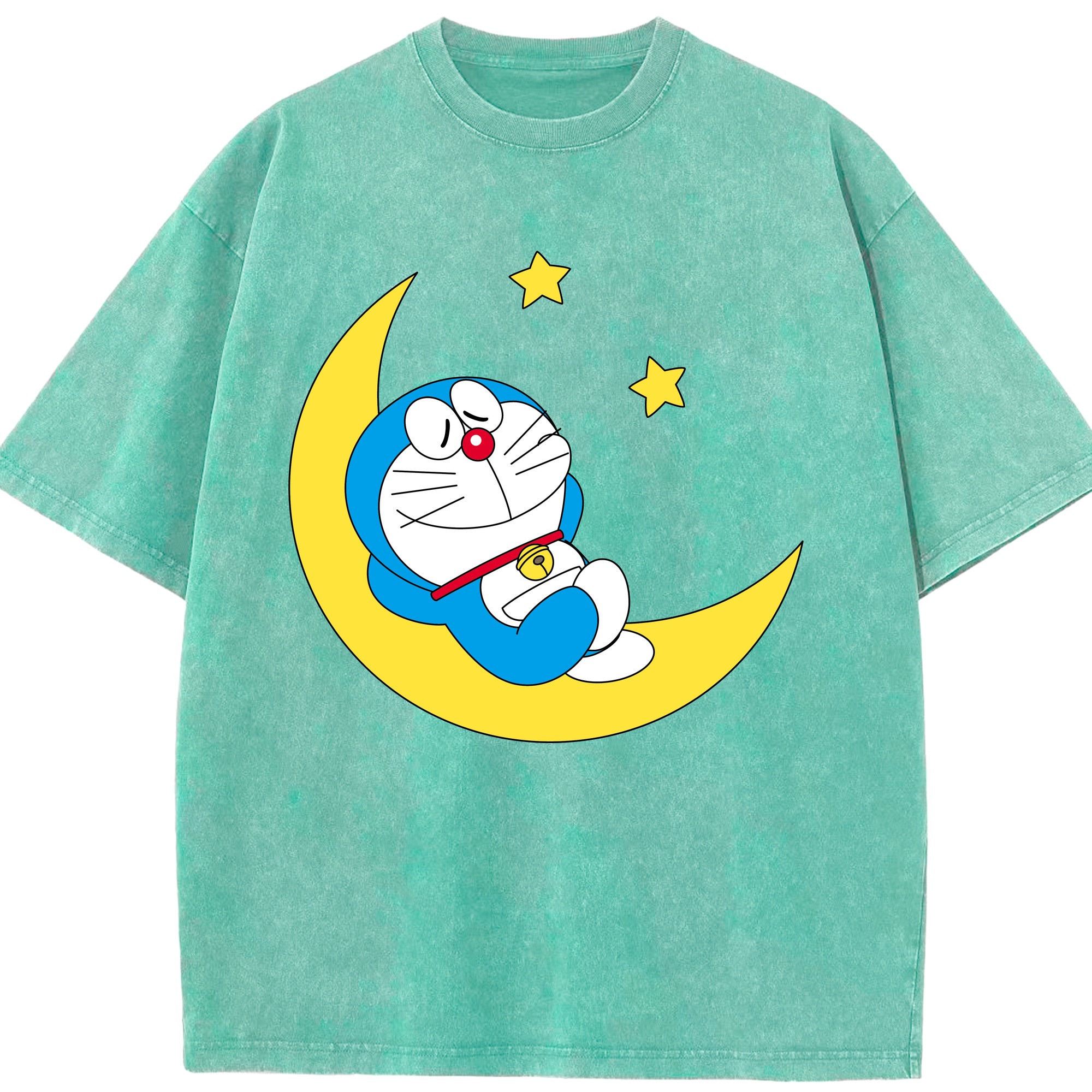 （画像用） ドラえもん Doraemon 綿100% ヴィンテージ風 半袖Tシャツ（フロントプリント）